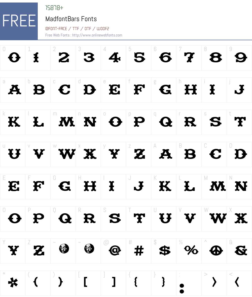 MadfontBars Font Screenshots