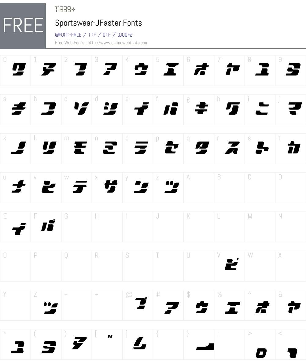 Sportswear Font Screenshots