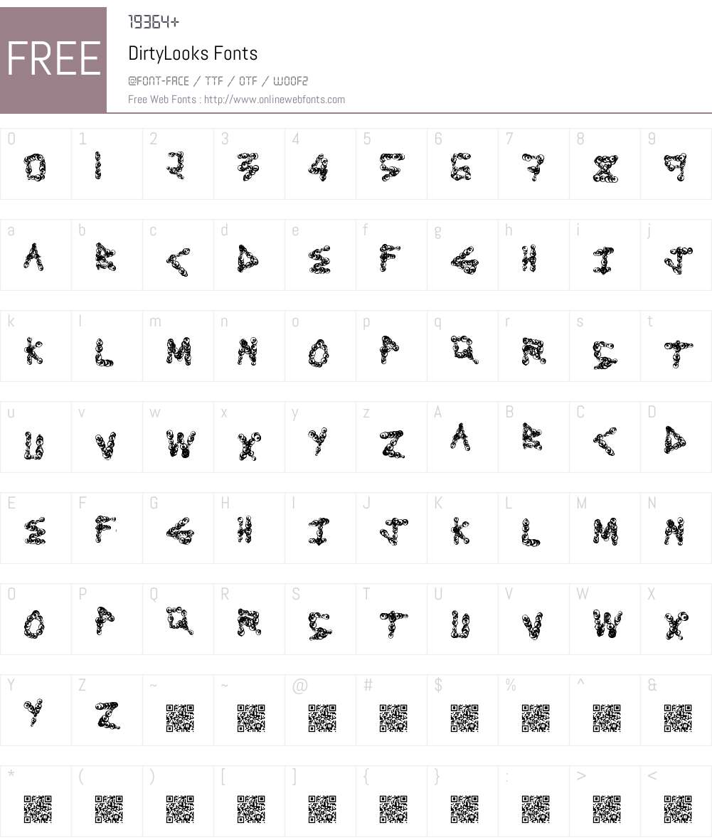 DirtyLooks Font Screenshots