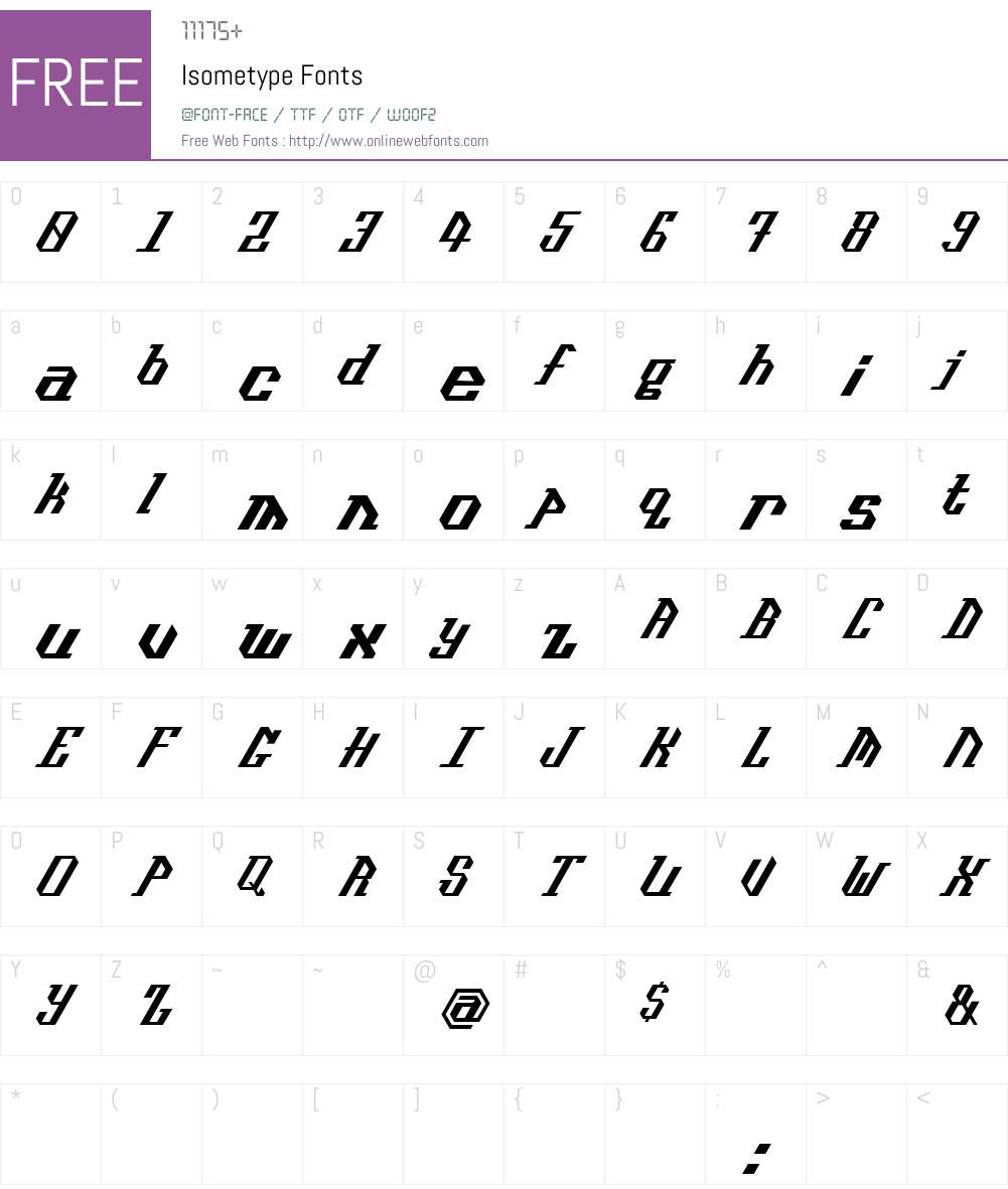 Isometype Font Screenshots