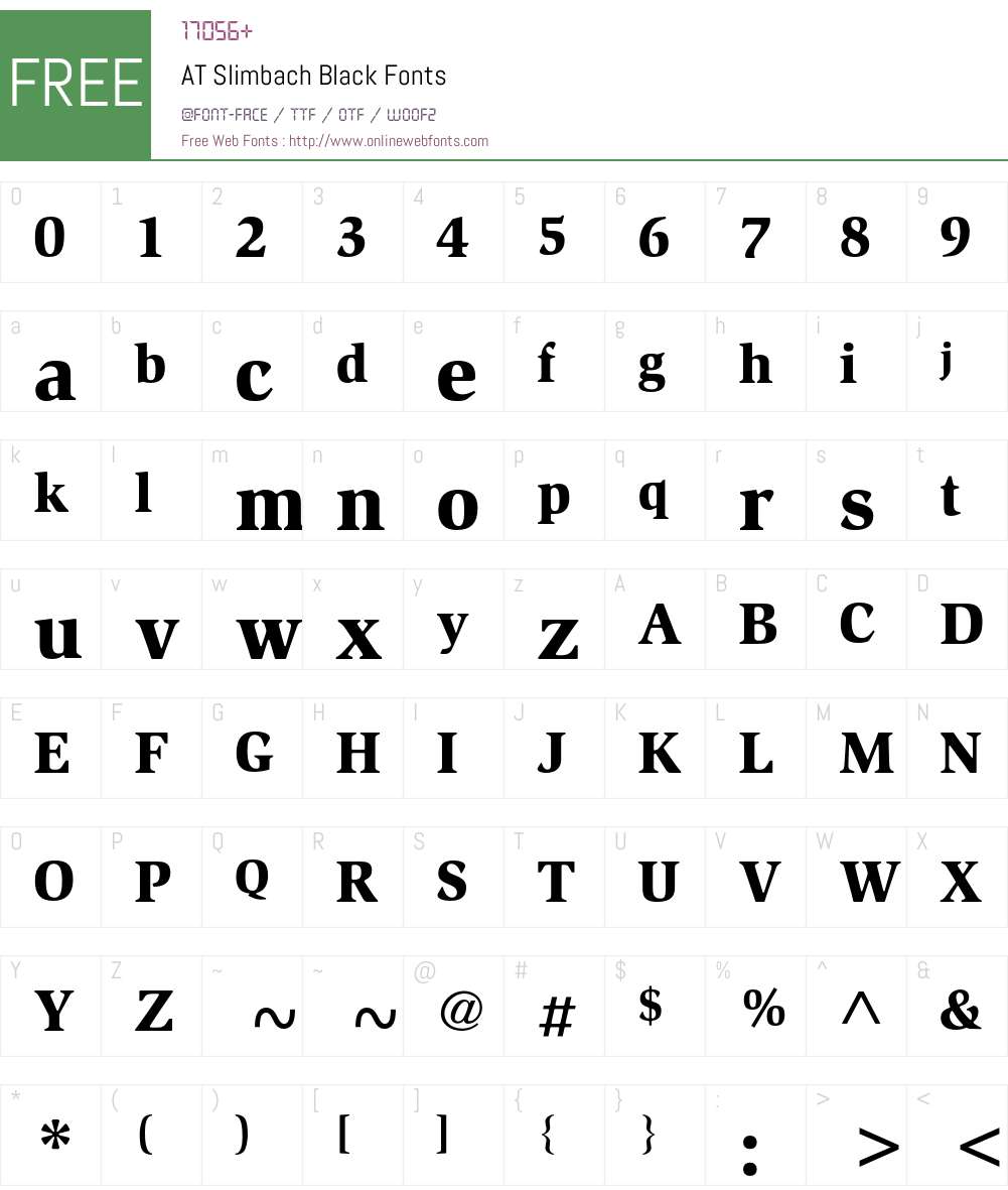 ATSlimbach Font Screenshots