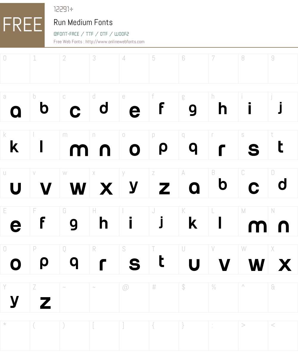 Run Font Screenshots