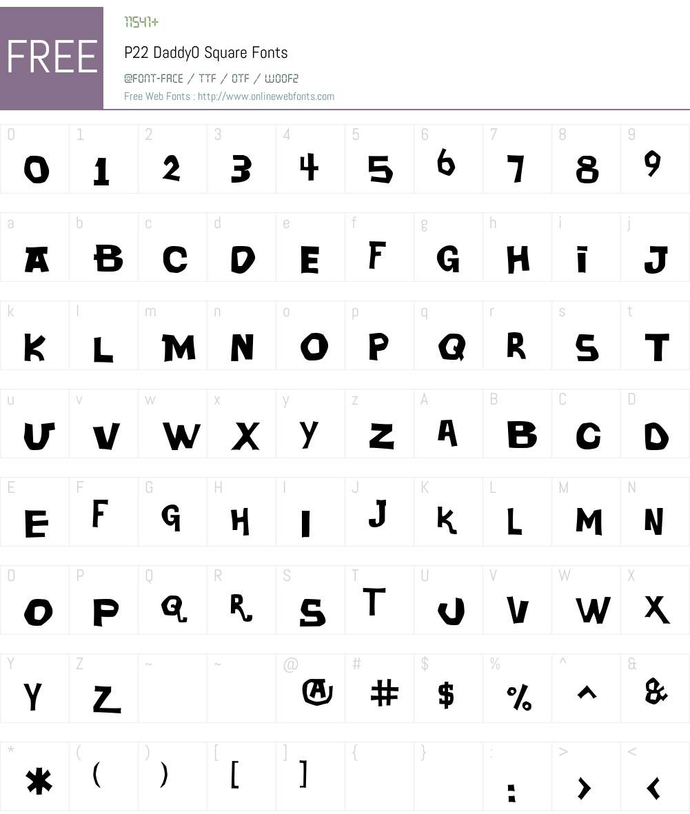 P22 DaddyO Font Screenshots