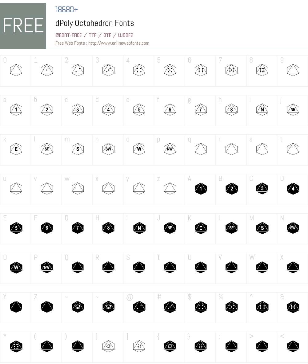 dPoly Octohedron Font Screenshots