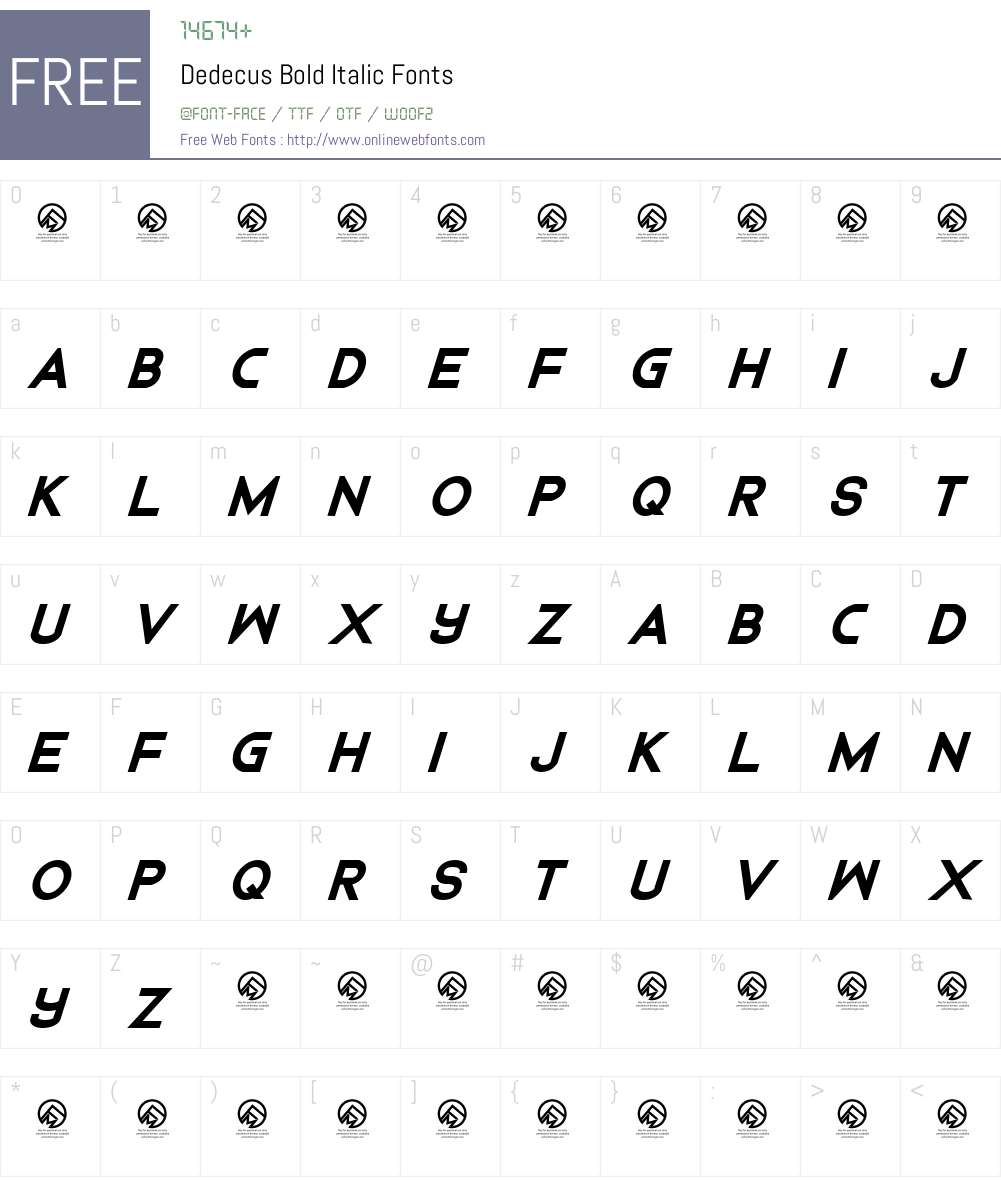 Dedecus Font Screenshots