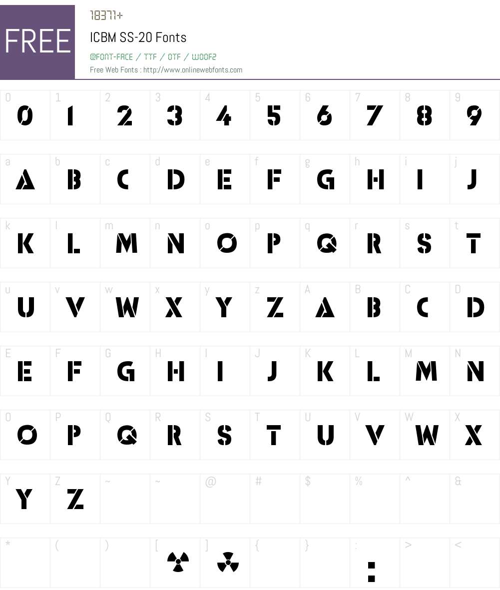 ICBM SS-20 Font Screenshots