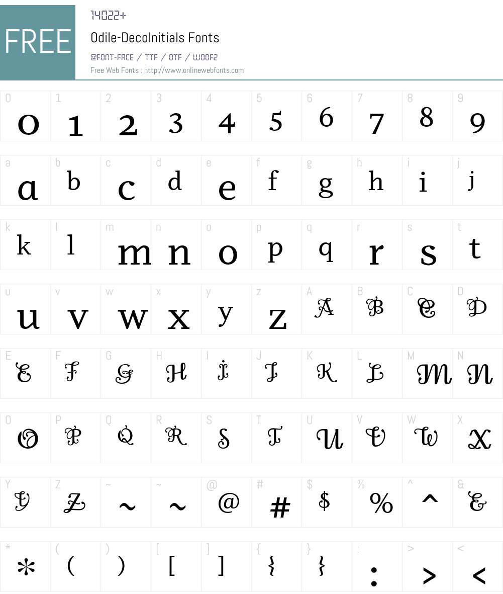 Odile Font Screenshots