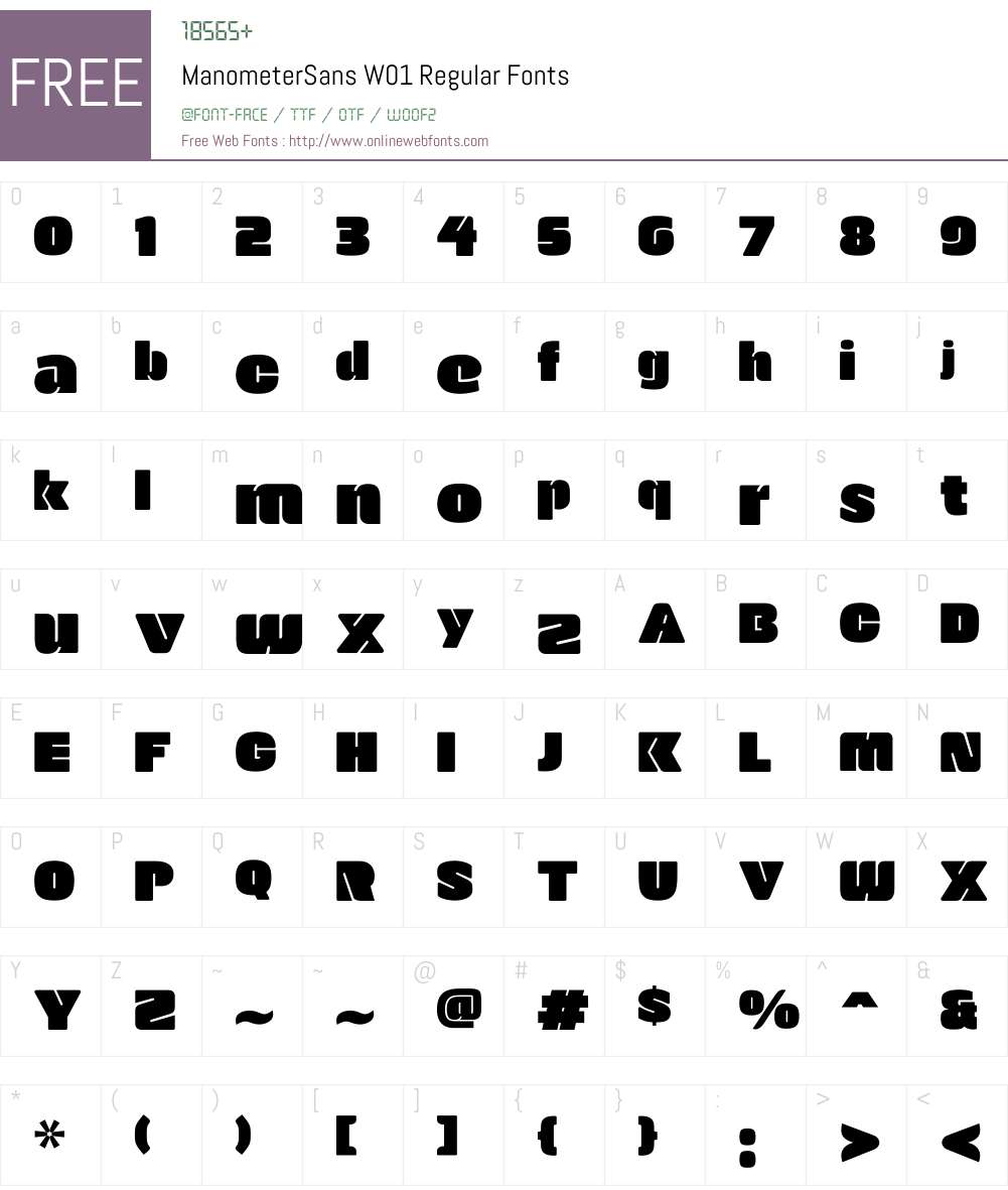 ManometerSansW01-Regular Font Screenshots