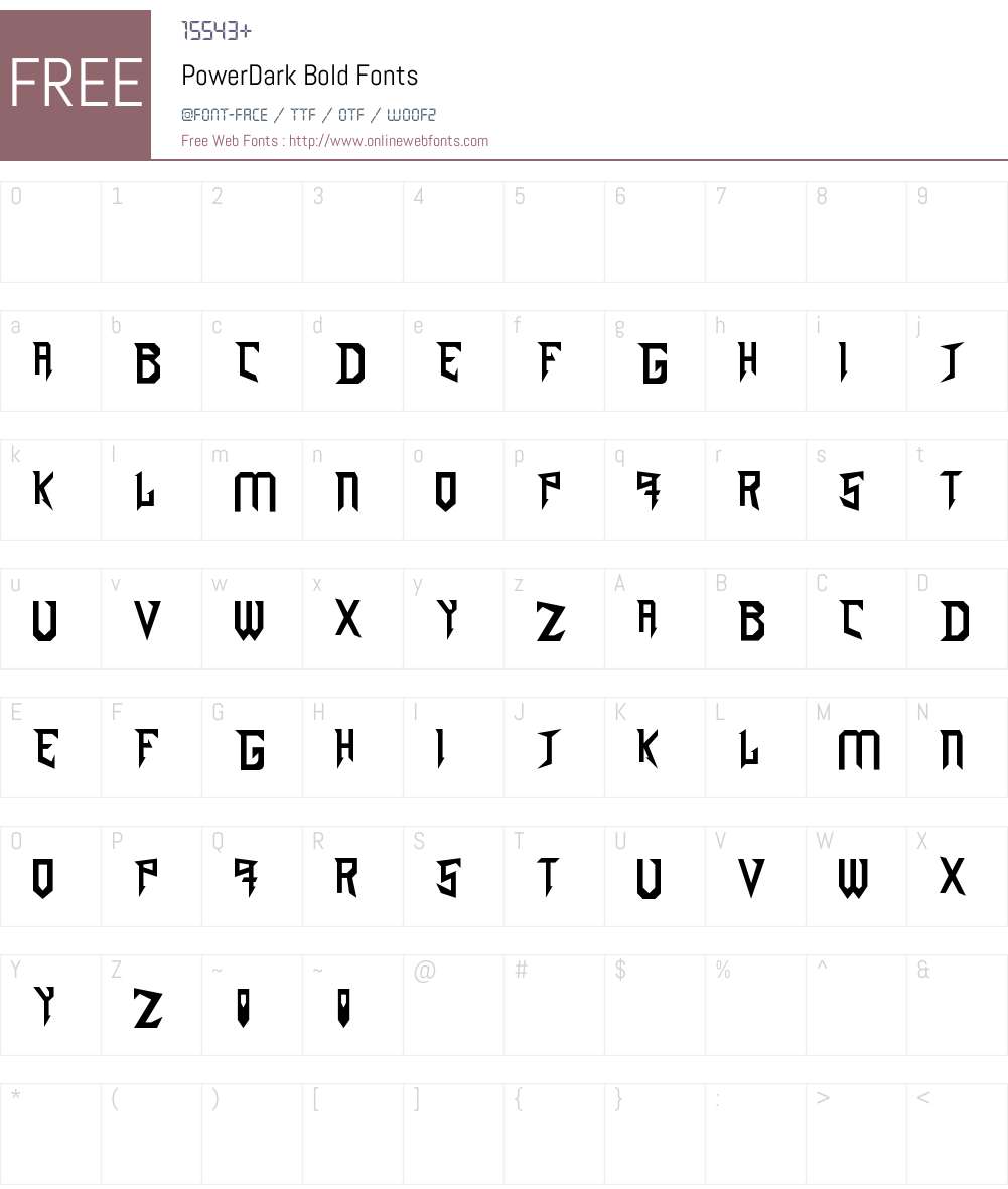PowerDark Font Screenshots