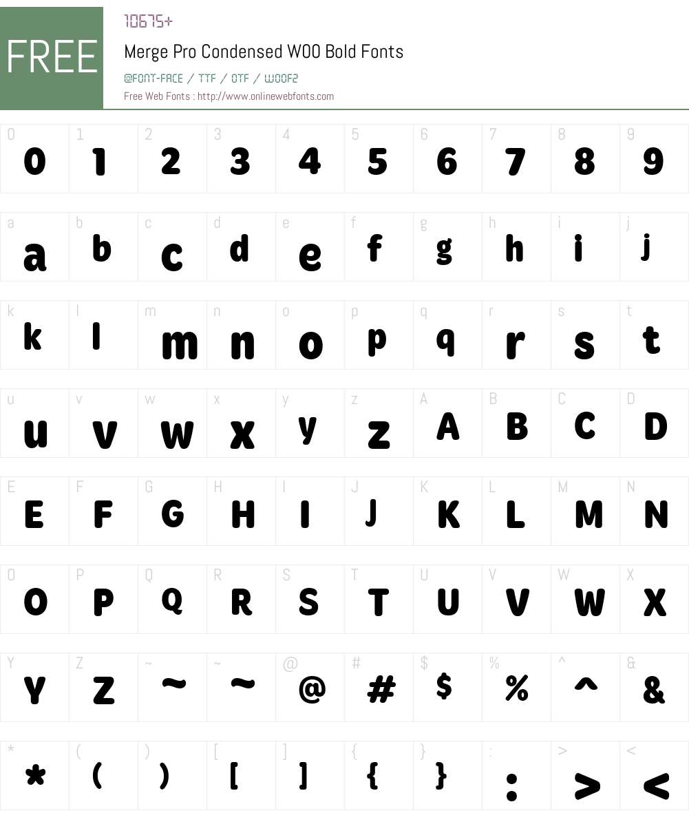 Merge Pro Font Screenshots
