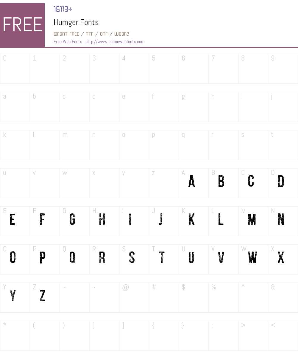 Humger 1.004;Fontself Maker 1.0.8 Fonts Free Download - OnlineWebFonts.COM