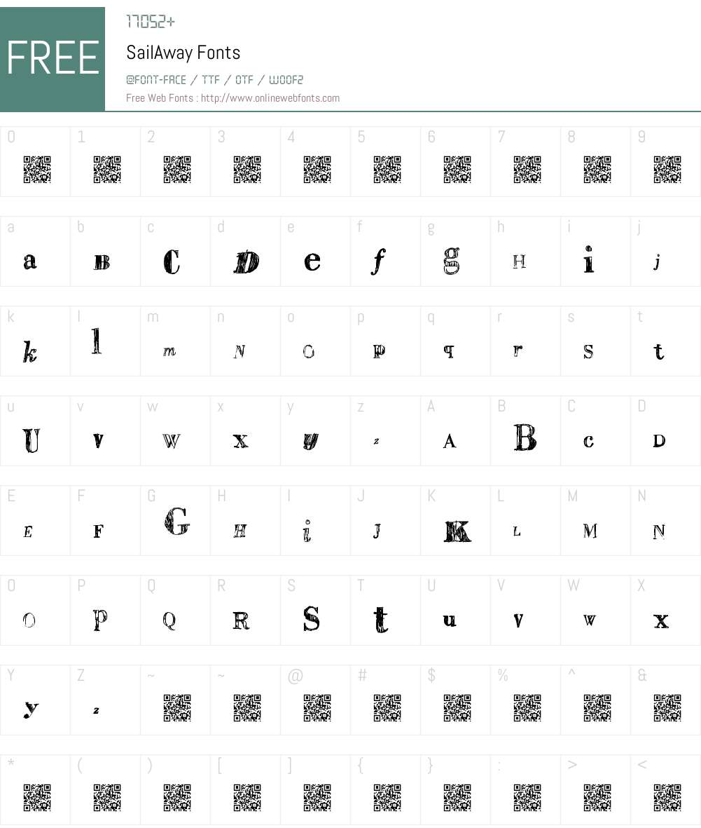 SailAway Font Screenshots