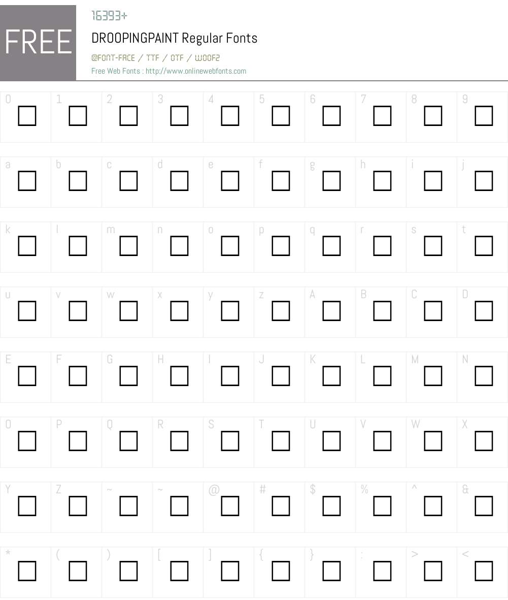 DROOPINGPAINT Font Screenshots