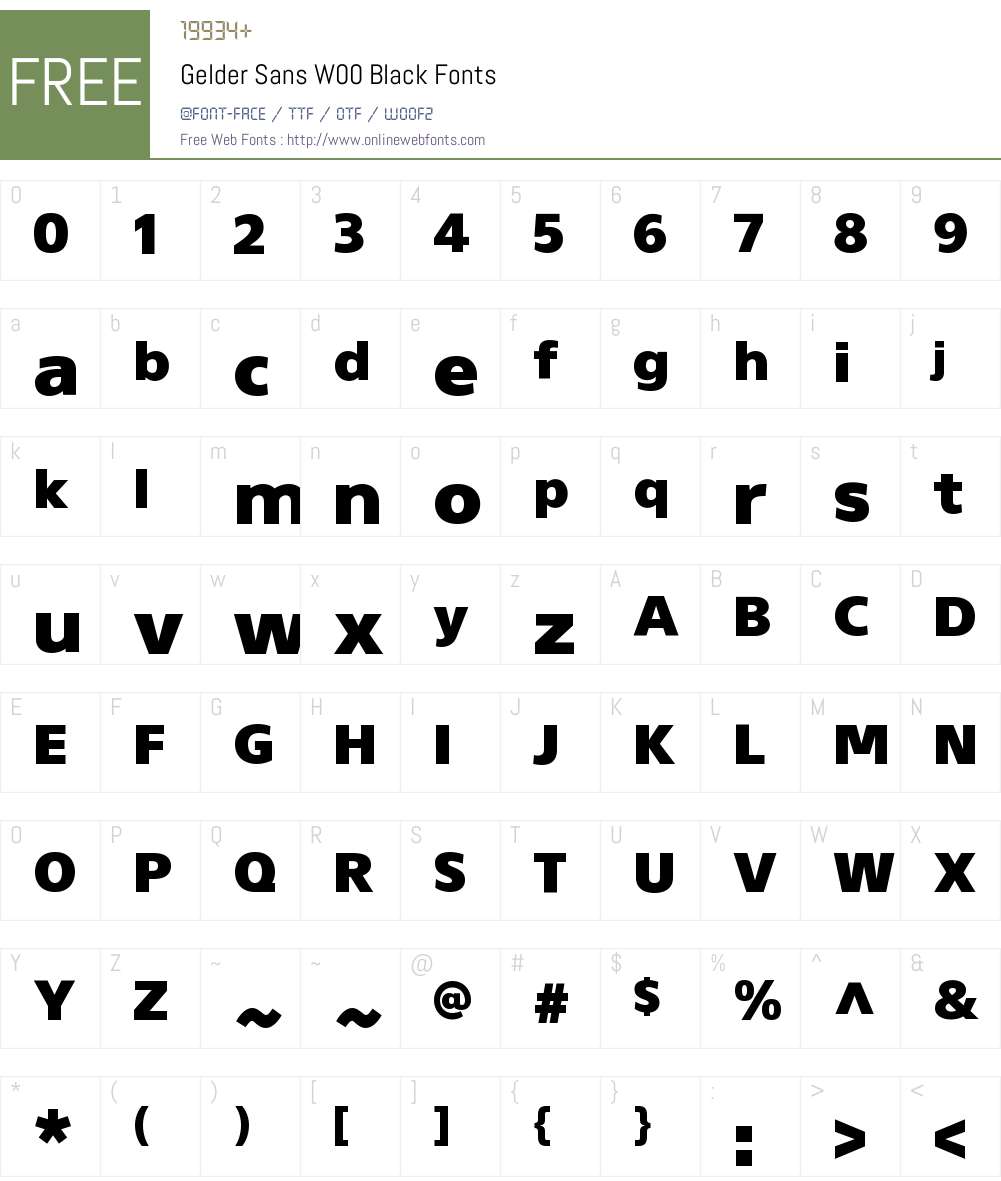GelderSansW00-Black Font Screenshots