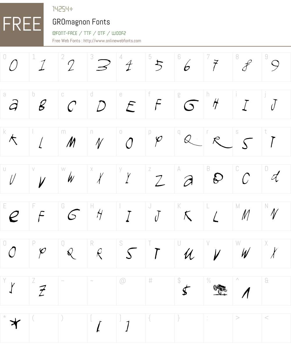 GROmagnon Font Screenshots