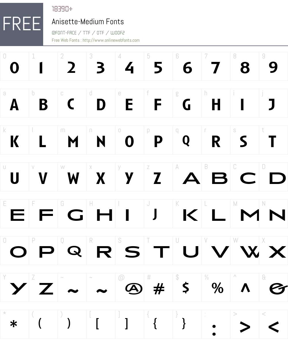 Anisette Font Screenshots