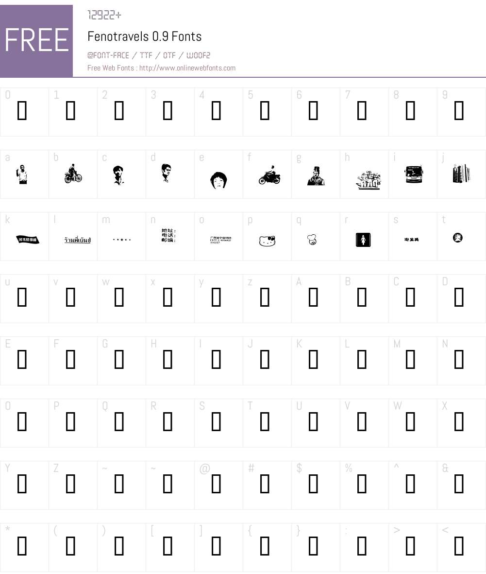 Fenotravels 0.9 Font Screenshots