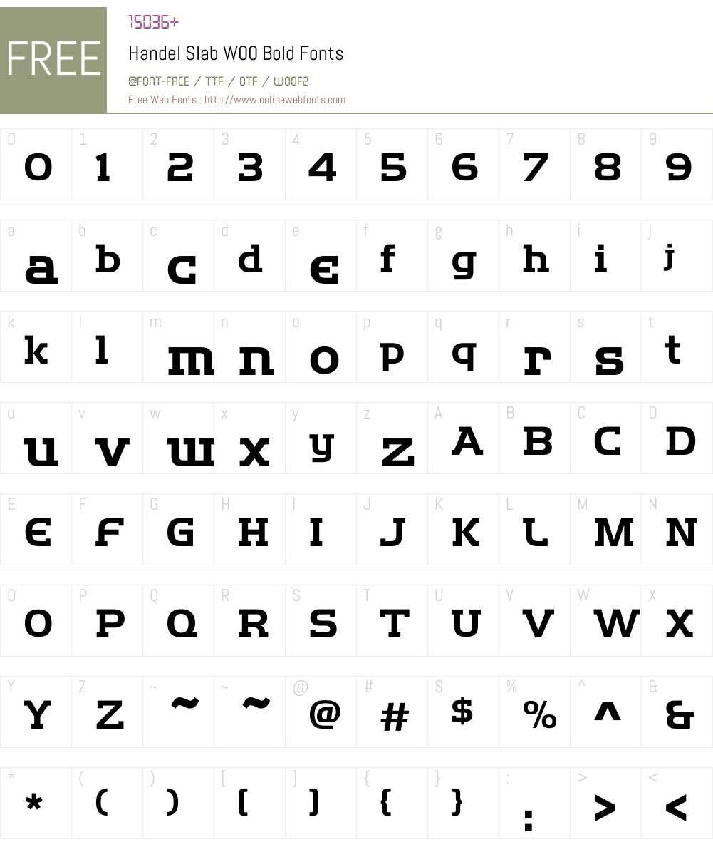HandelSlabW00-Bold Font Screenshots