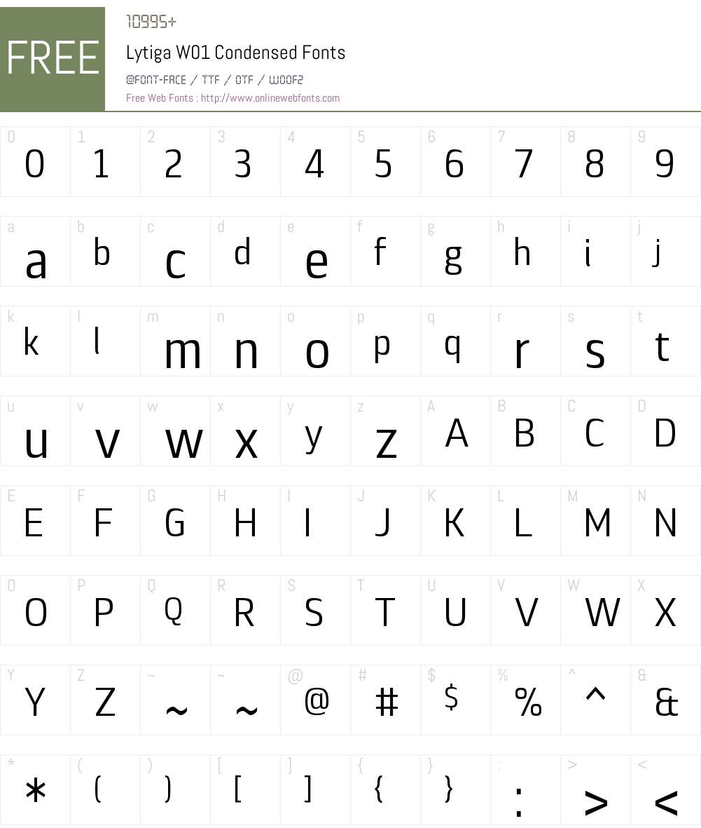 LytigaW01-Condensed Font Screenshots