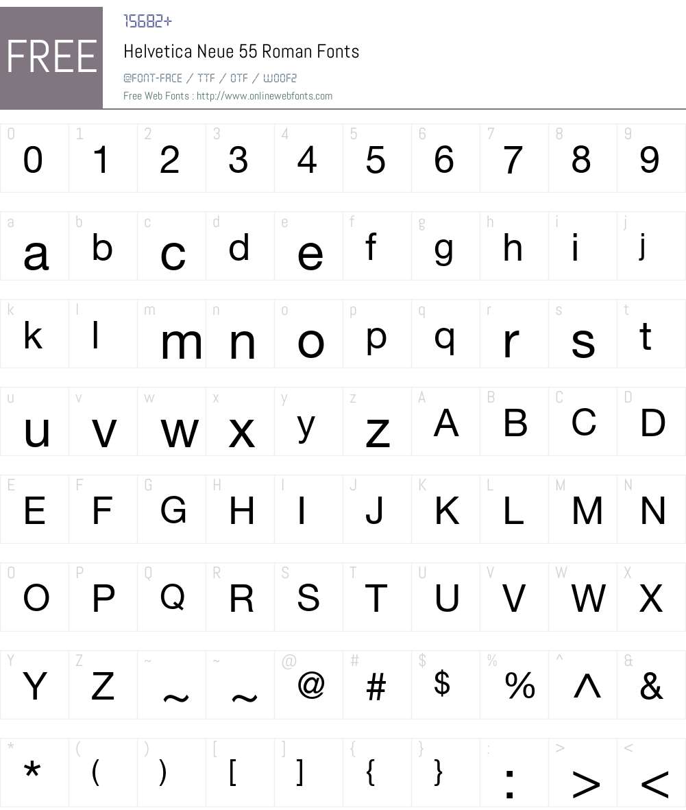 Helvetica Neue Font Screenshots