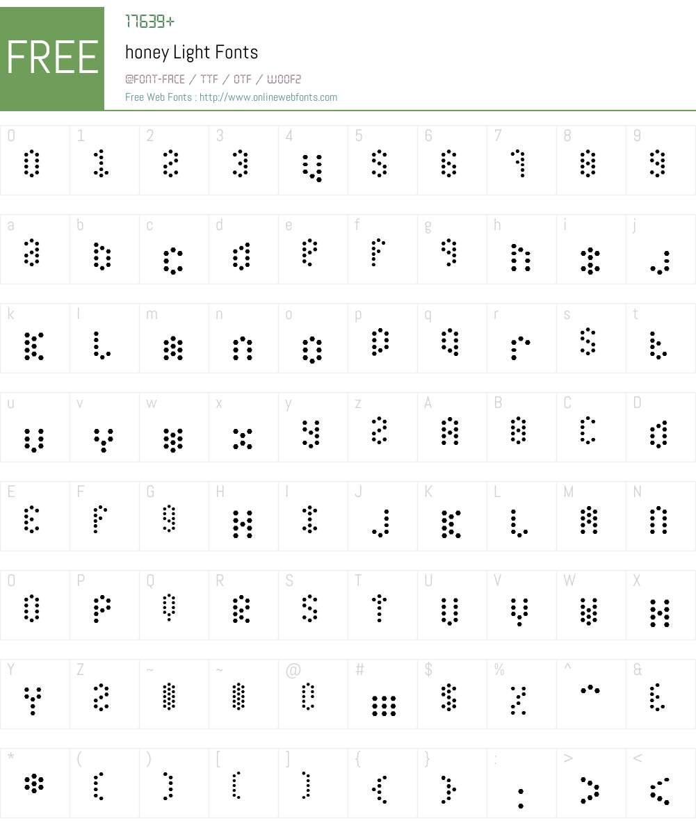 honey Font Screenshots