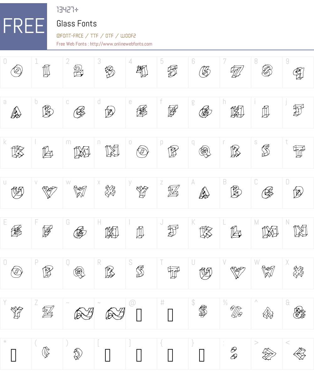 Glass Font Screenshots