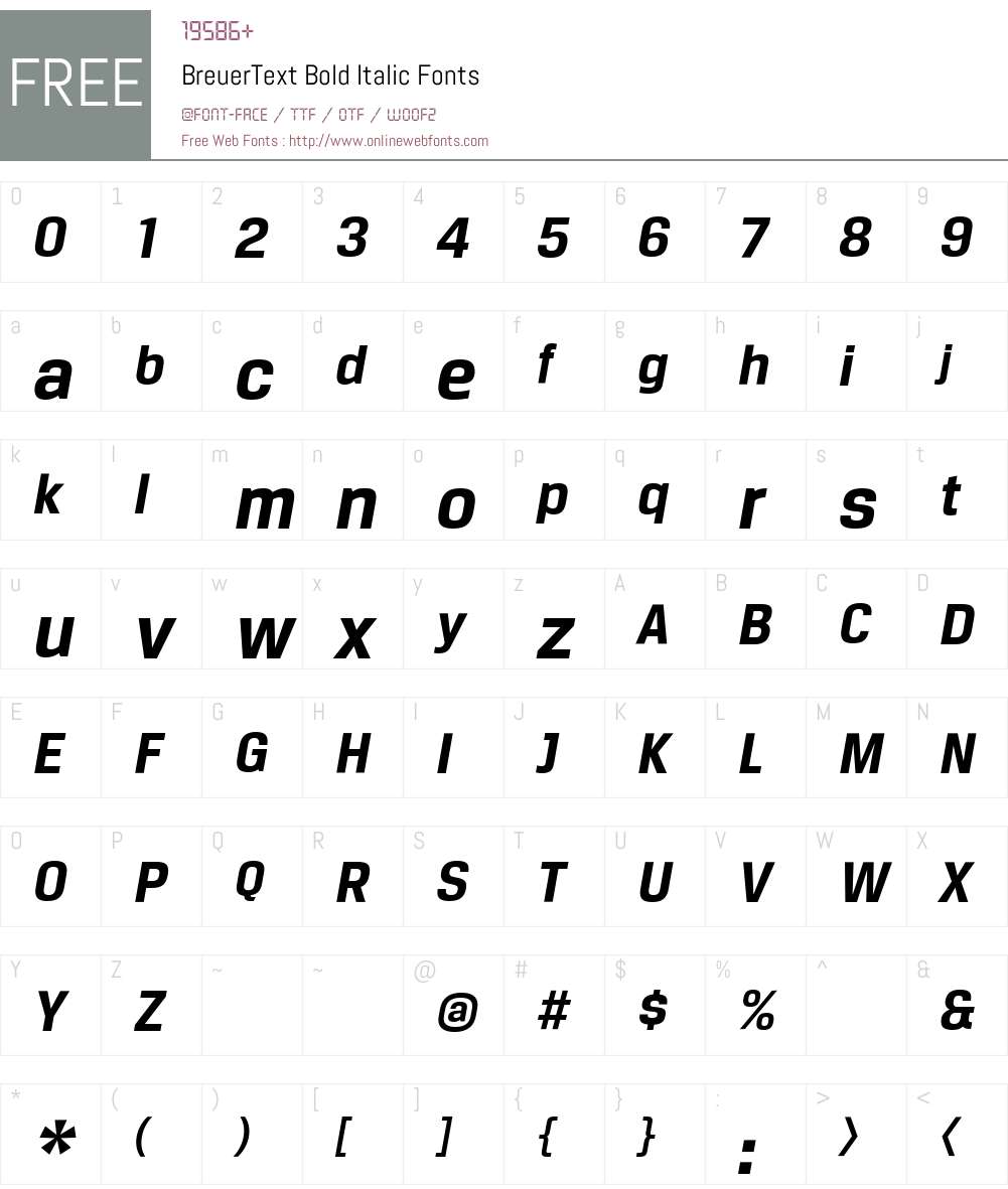 BreuerText Font Screenshots