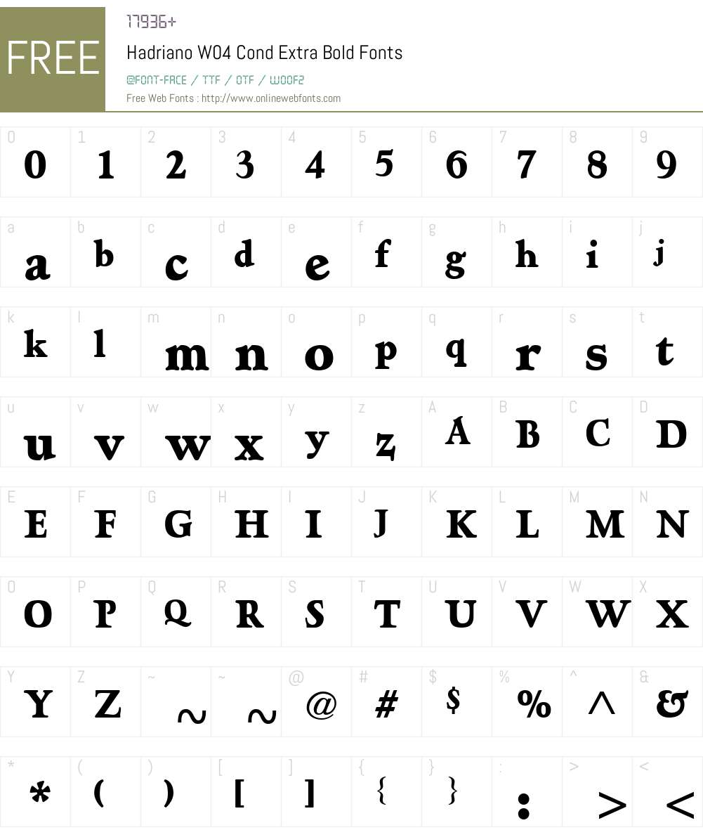 Hadriano Font Screenshots