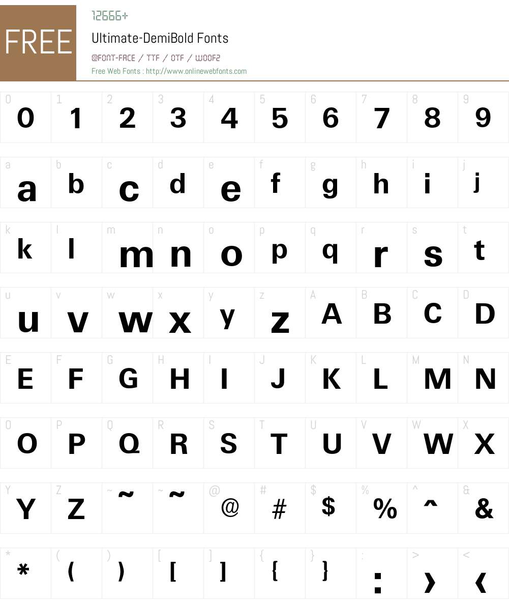 Ultimate-DemiBold Font Screenshots