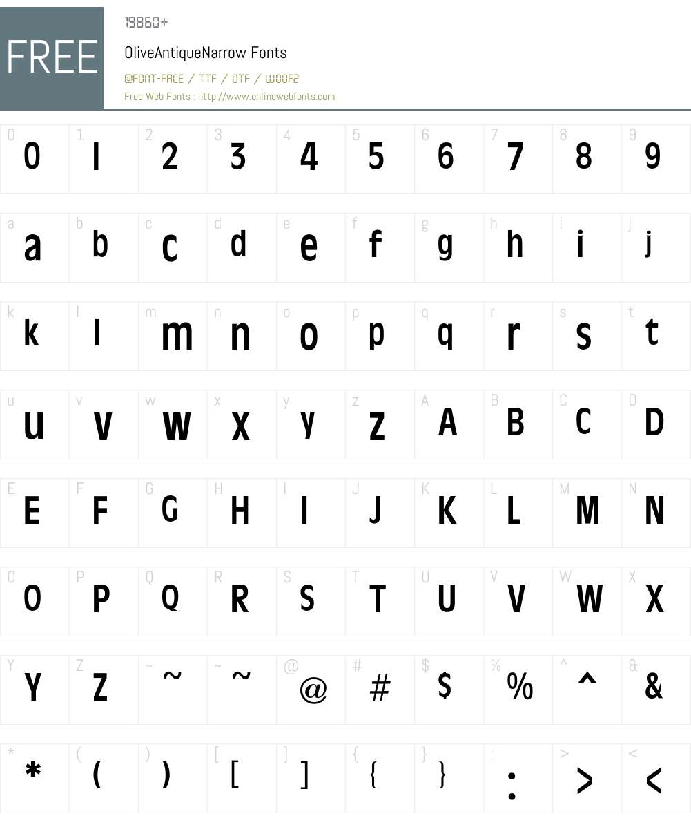 Olive Font Screenshots