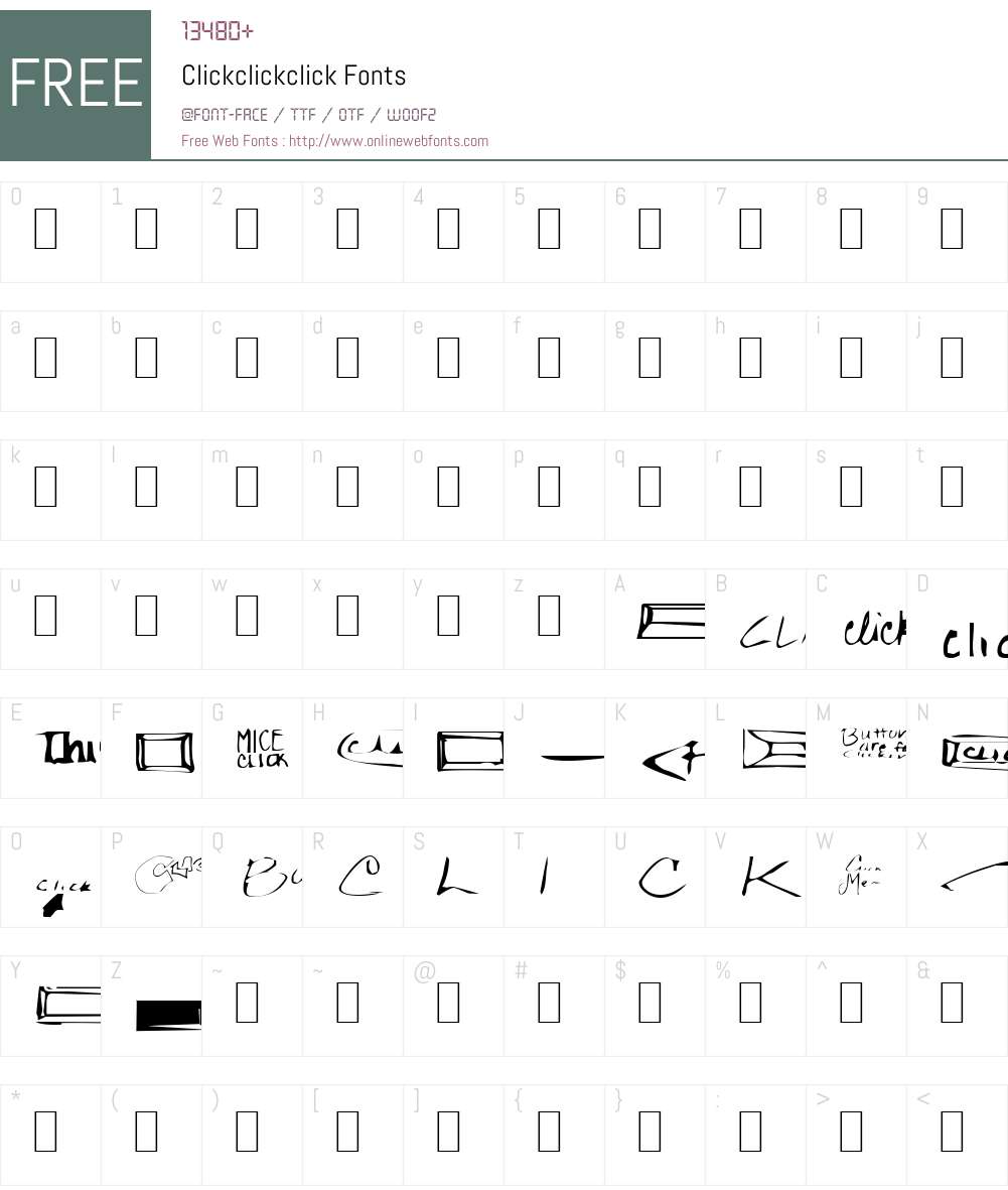 Click Font Screenshots