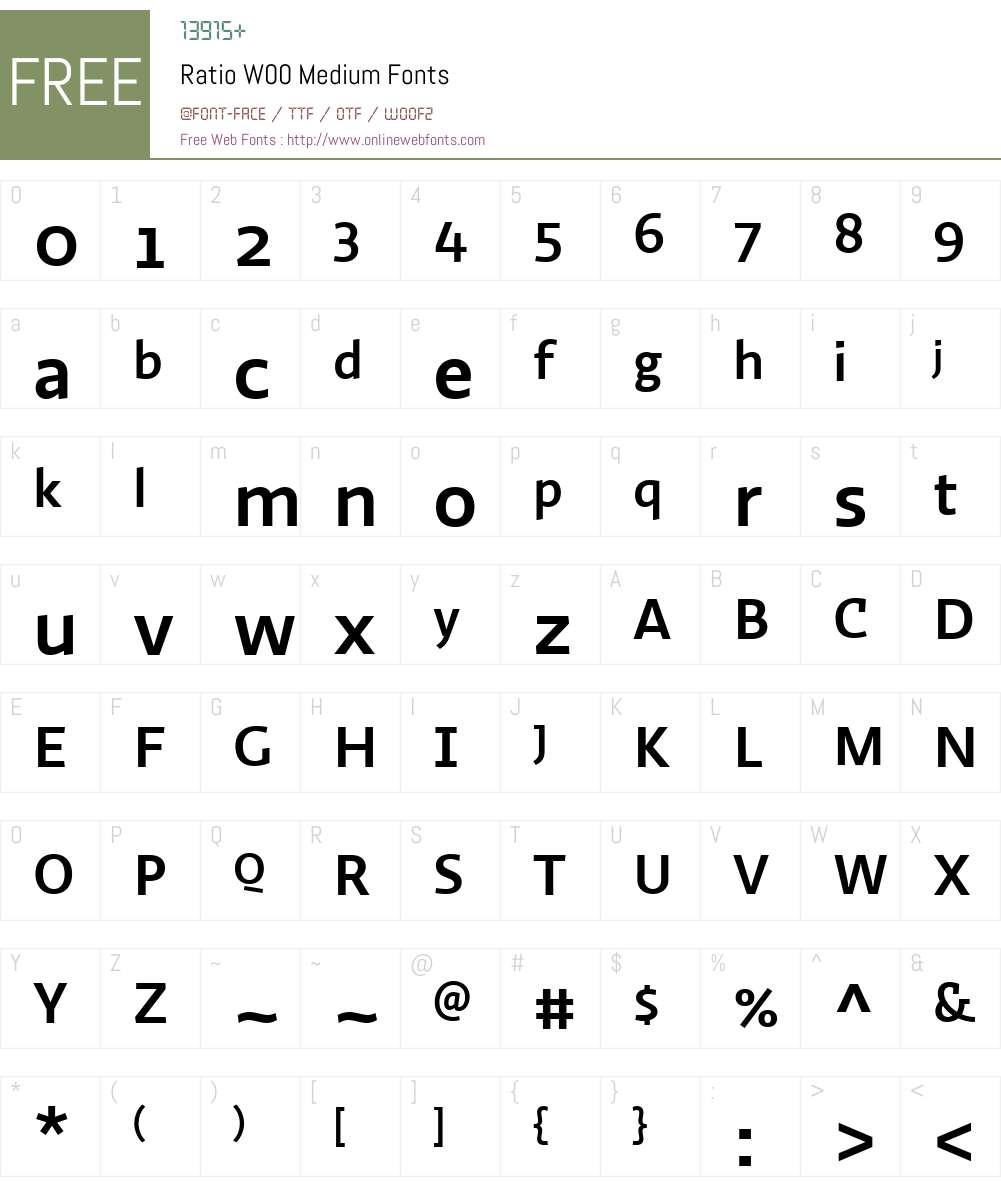 Ratio (p.s.type) Font Screenshots