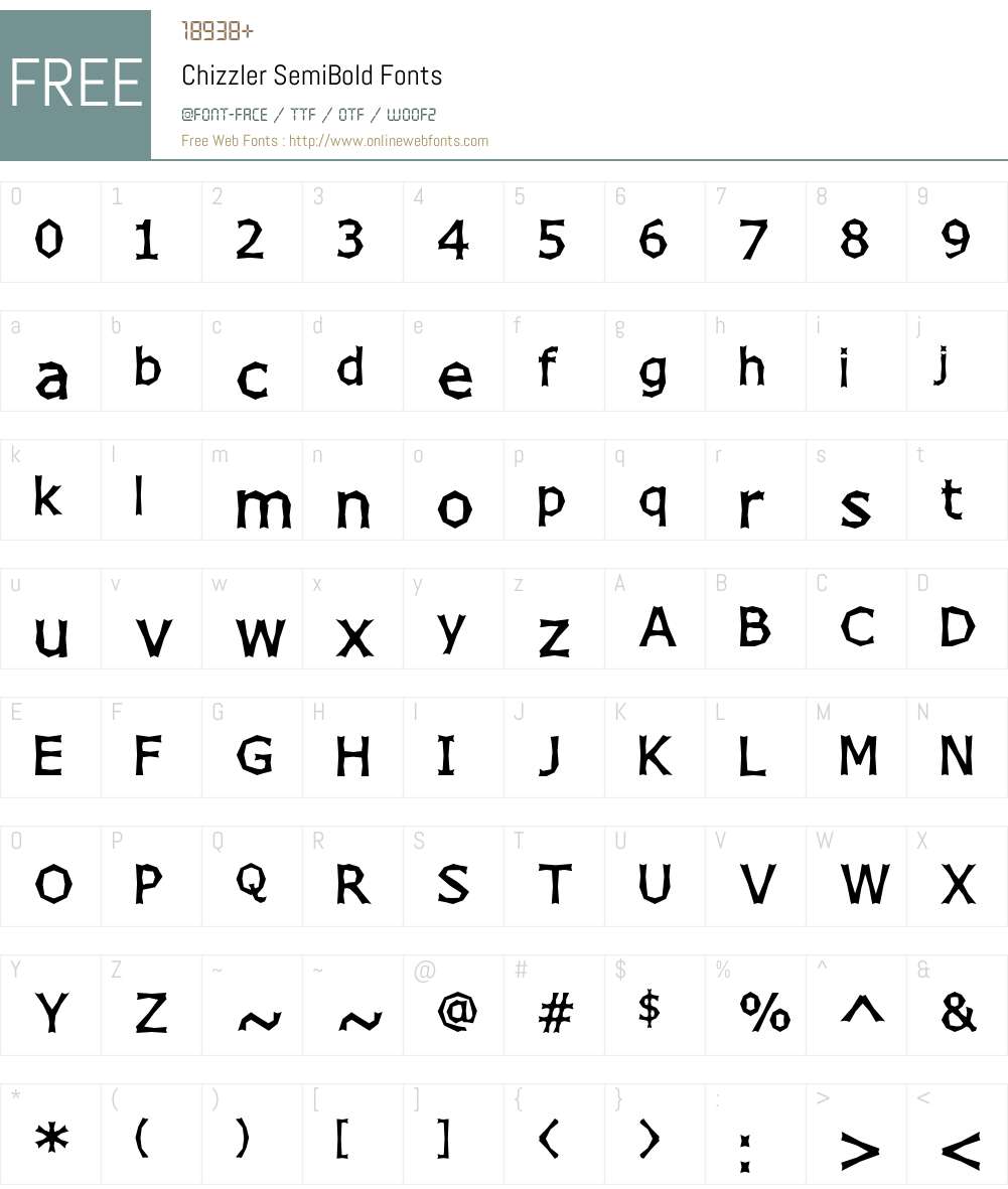 Chizzler SemiBold Font Screenshots