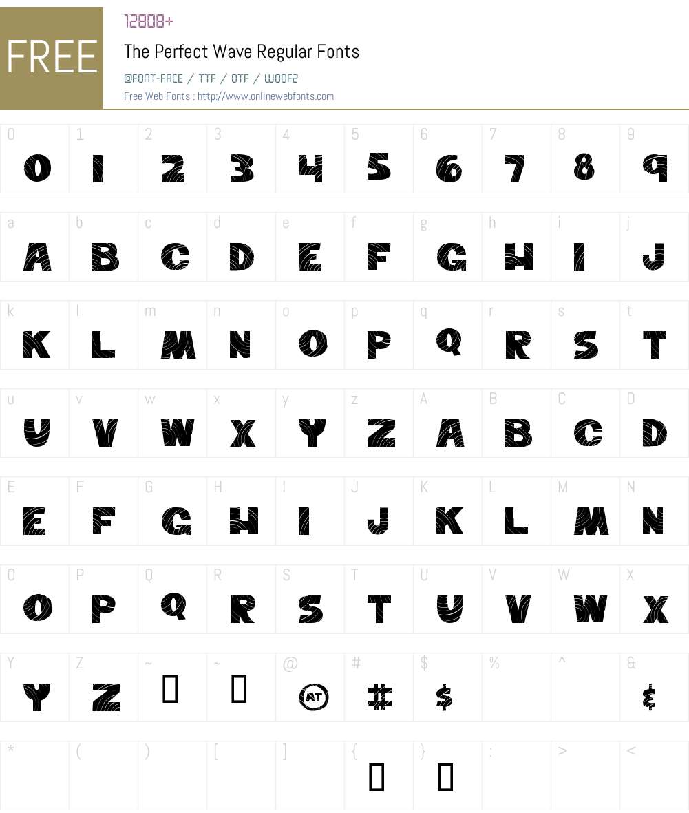 The Perfect Wave Font Screenshots