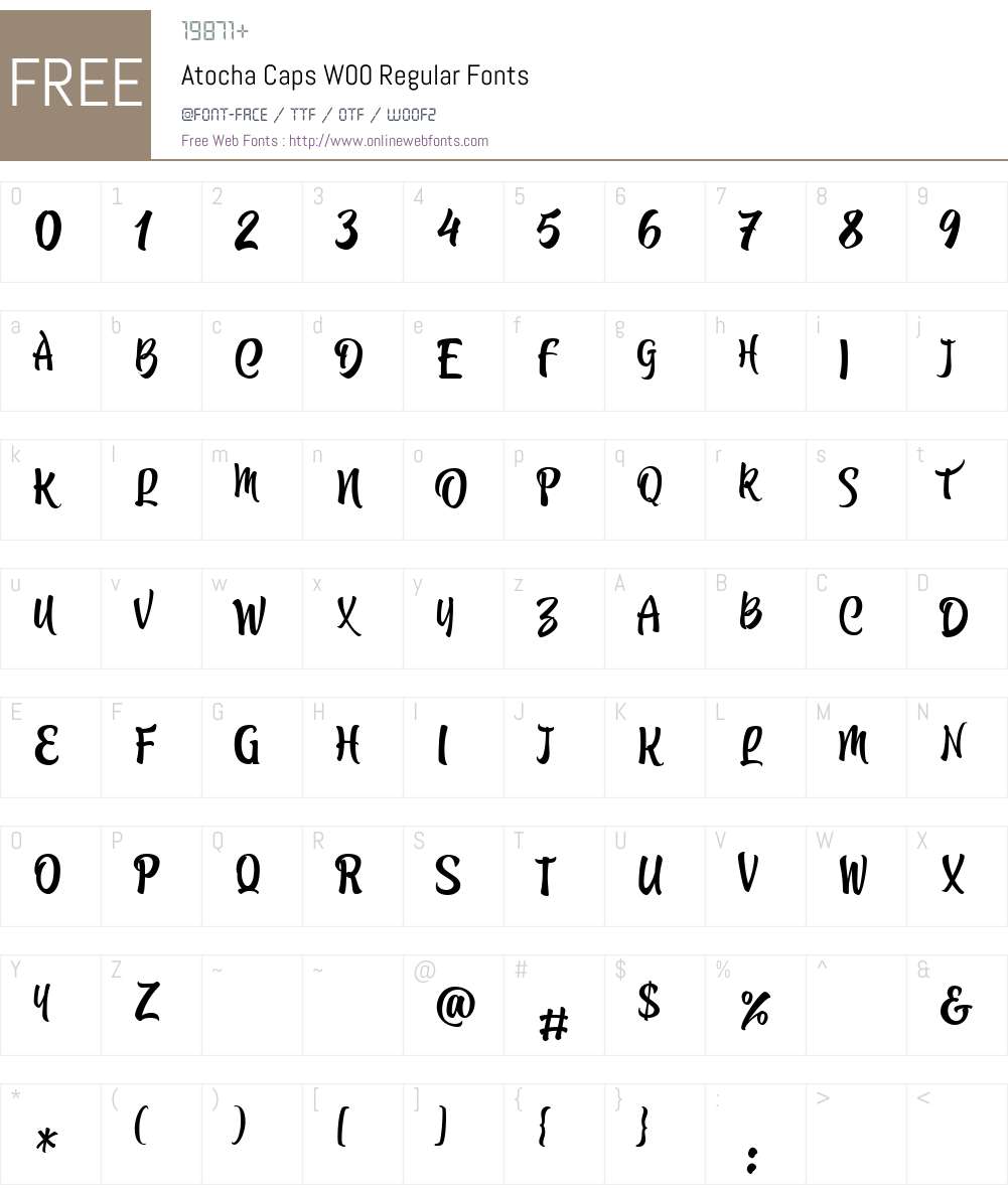 Atocha Font Screenshots