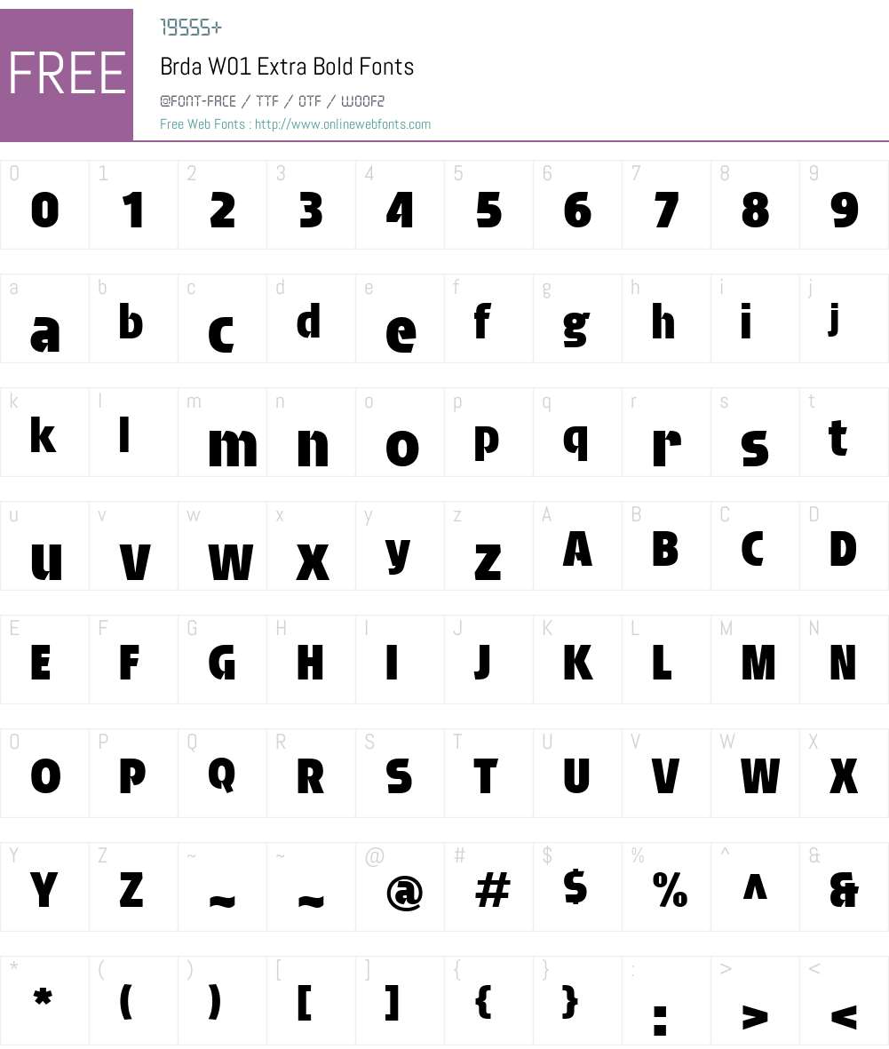 BrdaW01-ExtraBold Font Screenshots