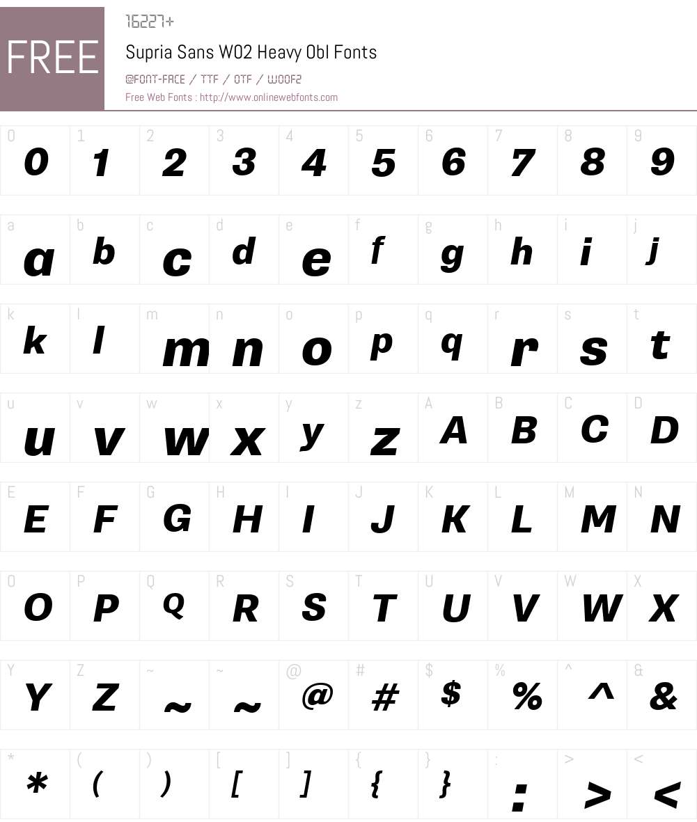 Supria Sans Font Screenshots