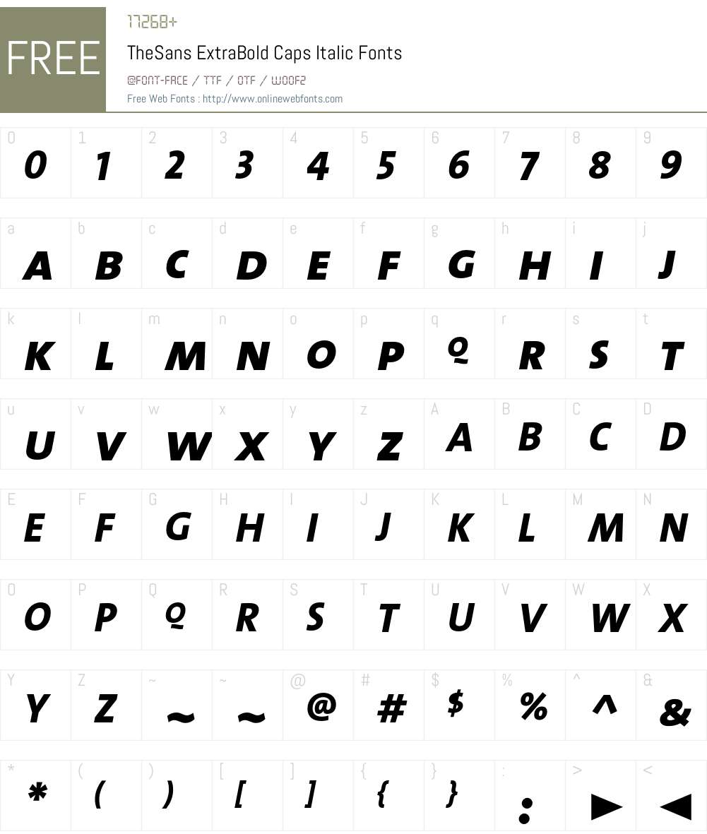 The Sans Extra Bold- Font Screenshots