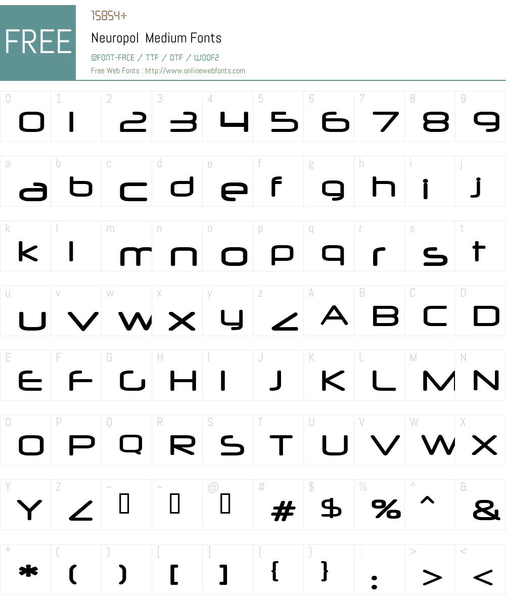 Neuropol Font Screenshots