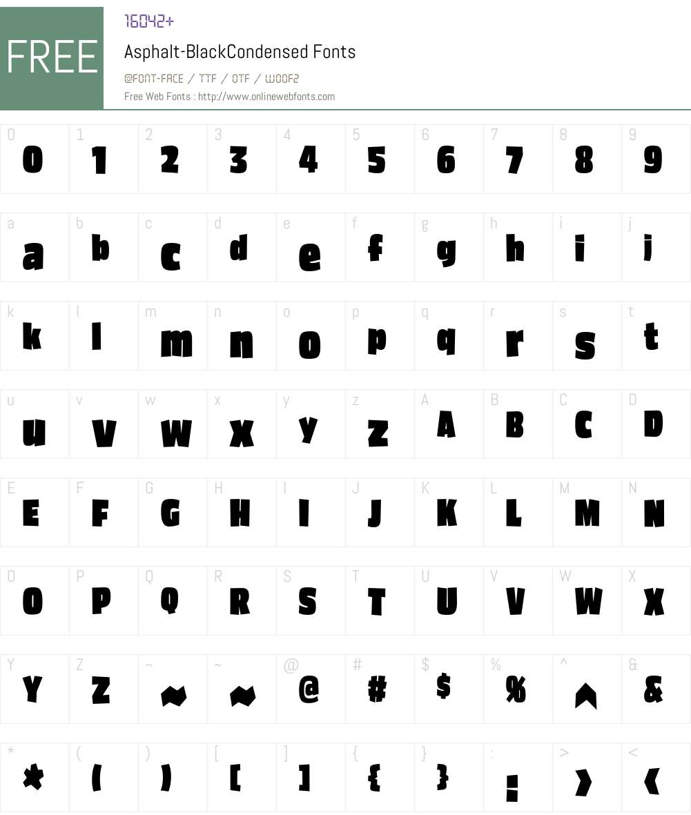 Asphalt Font Screenshots