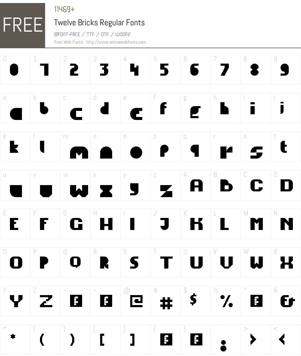 Stack Bricks Font Twelve Bricks 1.0 Fonts Free Download - OnlineWebFonts.COM