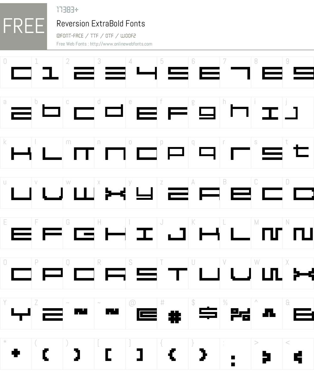 Reversion Font Screenshots