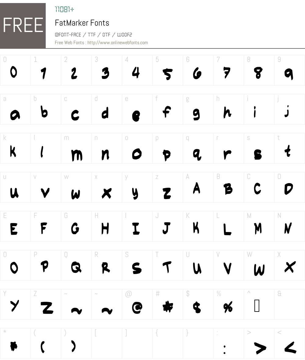 FatMarker Font Screenshots