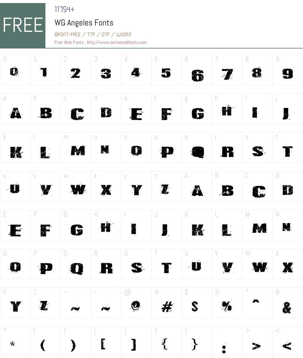 WG Angeles Font Screenshots