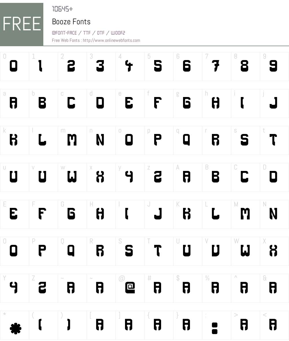 Booze Font Screenshots