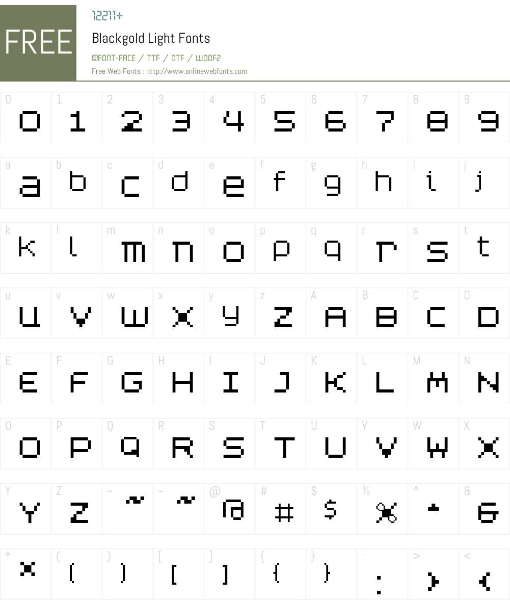 Blackgold Font Screenshots