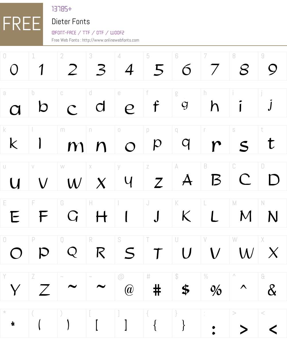 Dieter Font Screenshots