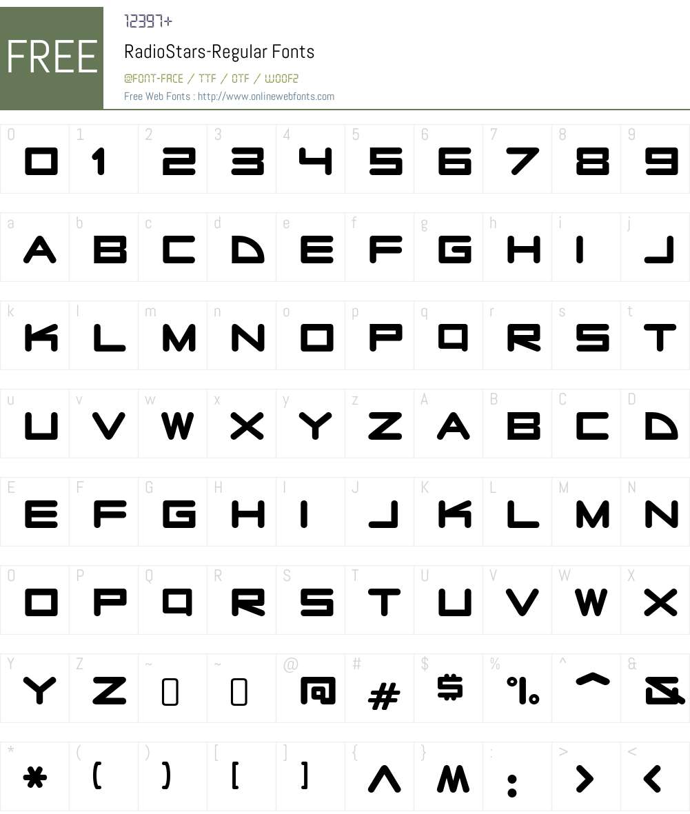 Radio Stars Font Screenshots