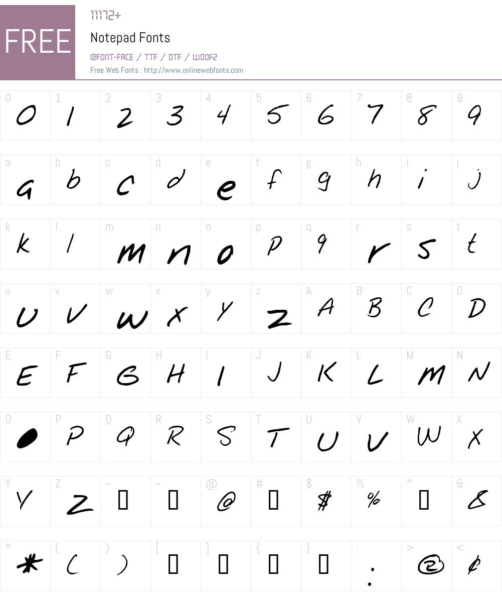 notepad++ font family list