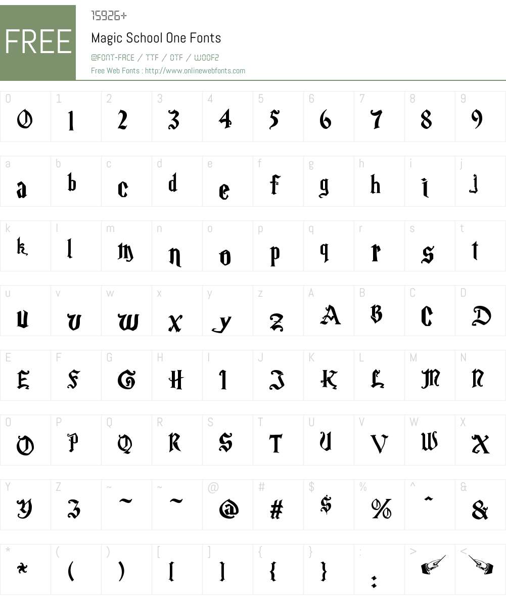 Magic School One Font Screenshots